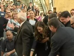 Dedication of Matthew Broderick and Nathan Lane's Double Star on the Hollywood Walk of Fame Stock Footage