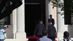 CLEAN: Greek Finance Minister receives EU-IMF auditors News Clip