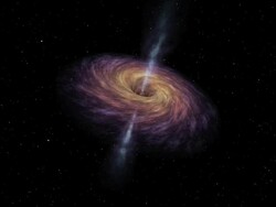 Passage into the wormhole of a black hole Stock Footage