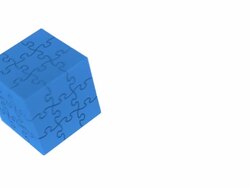Blue Box Puzzles (2 loops) Stock Footage