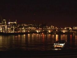 River Thames at Night, London 1 - HD & PAL Stock Footage