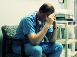 Medical Worker Under Stress Stock Footage