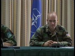 WRAP: Press conference by NATO spokesman in Macedonia News Clip