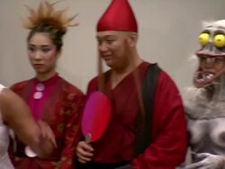 Acrobats, singers, contortionists and martial artists at Lincoln Center Festival "Monkey: Journey to the West" Stock Footage