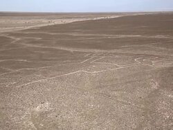 WS HA View over Nazca lines / South Of Peru, Nazca, Peru Stock Footage