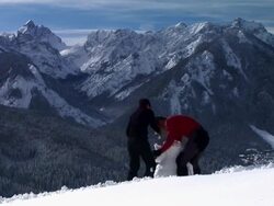 HD TIME-LAPSE: Making A Snowman Stock Footage