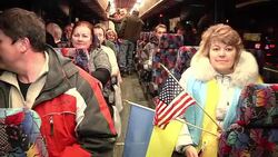 CLEAN : Ukrainian expats en route to Washington to News Clip