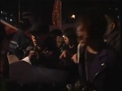 Scuffles between protesters and police at pro-democracy demo News Clip