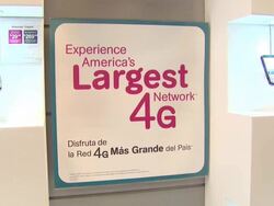 Atmosphere: Signage at the Sam Perkins Greets Fans At T-Mobile And Gears Up For NBA All-Star 2011 In Los Angeles at Huntington Park CA. (Footage by WireImage Video/GettyImages) Stock Footage