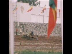 SYND 26 6 77 PREPARATIONS FOR PEASANT MILITIA PARADE IN ADIS ABABA Instructional Video