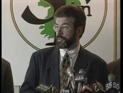 USA: SINN FEIN LEADER GERRY ADAMS BEGINS FIVE DAY US VISIT News Clip