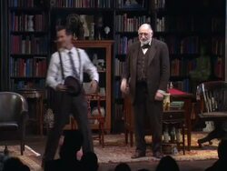 PERFORMANCE - Judd Hirsch, Tom Cavanagh at Freud's Last Session Presented By The Broad Stage Stock Footage