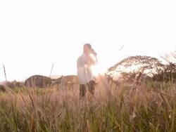 Relaxing man with a coffee. full HD video Stock Footage