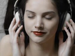 Music girl Stock Footage