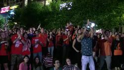 CLEAN : World Cup: Oranje fans relieved at victory after close shoot out News Clip