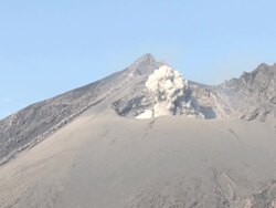 Explosive volcanic eruption at Sakurajima volcano Stock Footage