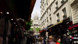 Sacre Couer seen from the street Stock Footage