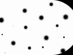 CHRISTMAS STARS - black-white (TRANSITION) Stock Footage