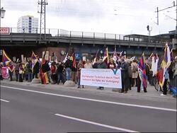 Exiled Tibetans protest against violence in Tibet News Clip