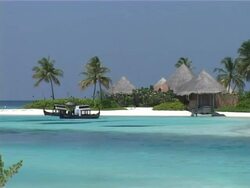 Island resort, Four seasons, Maldives Stock Footage