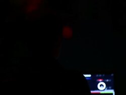 HD DJ in Disco Back View Stock Footage