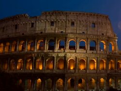 Roman Coliseum timelapse dusk Stock Footage