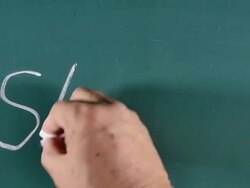 Handwriting on blackboard Stock Footage