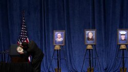 VP Biden Attends Memorial Service For Servicemen Killed In Chattanooga Shooting Stock Footage
