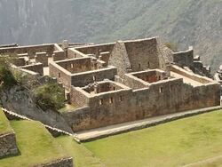 WS View of Fort with tourists / Machu Picchu, Peru Stock Footage