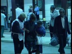 SERBIA: REFUGEES FROM KRAJINA REACH SERBIA News Clip