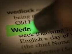 Dictionary Words - Days Of the Week Dark (Full HD) Stock Footage