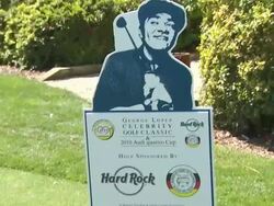 ATMOSPHERE: Signage at the Third Annual George Lopez Celebrity Golf Stock Footage