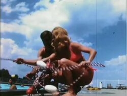 Montage: a swim meet Stock Footage