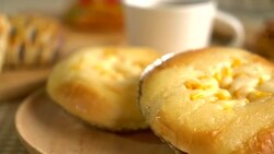 bread with corn mayonnaise Stock Footage