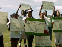 Miami's Nigerian Community Organizes Rally For Kidnapped Girls Stock Footage