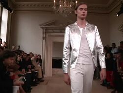 London Men's S/S 2013 - Lee Roach Stock Footage