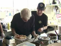 Dick Van Dyke, Mike Binder at the Coney Dog Grand Opening Benefiting The Midnight Mission at West Hollywood CA. (Footage by WireImage Video/Getty Images Entertainment Video) Stock Footage