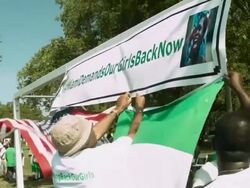 Miami's Nigerian Community Organizes Rally For Kidnapped Girls Stock Footage