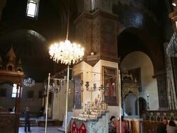 Vagharshapat, Echmiadzin cathedral, interior view Stock Footage