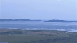 Gentle waves wash onto the Kamchatka Peninsula. Stock Footage