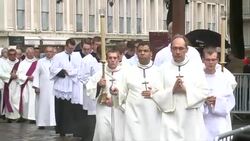 CLEAN : France lays to rest priest slain by jihadists News Clip