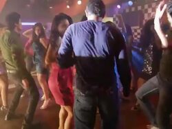 Group of people dancing in a nightclub Stock Footage