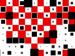 CHESSBOARD PATTERN : squares, chaotic progress, finally disappear (TRANSITION) Stock Footage