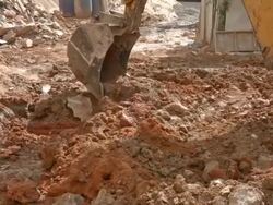 Excavator Leveling Surface Stock Footage