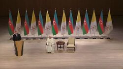 CLEAN : Pope urges stable peace on visit to Azerbaijan News Clip
