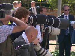 Photographers Waiting With Cameras News Clip