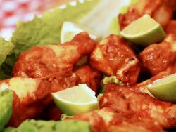 Chicken wings with lime Stock Footage