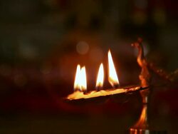 Close-up of a lamp burning  Stock Footage