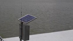 Solar cell river Stock Footage