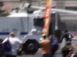 Taksim Square - Water Cannon News Clip
